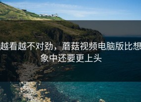 越看越不对劲，蘑菇视频电脑版比想象中还要更上头