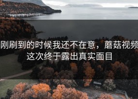 刚刷到的时候我还不在意，蘑菇视频这次终于露出真实面目