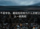不是夸张，蘑菇短视频为什么总能让人一刷再刷