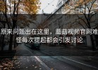 原来问题出在这里，蘑菇视频官网难怪每次提起都会引发讨论